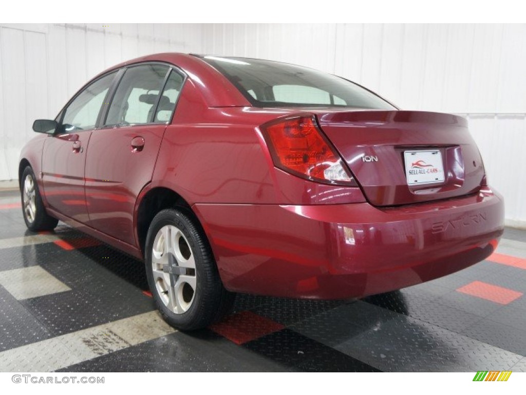 2004 ION 3 Sedan - Berry Red / Grey photo #10