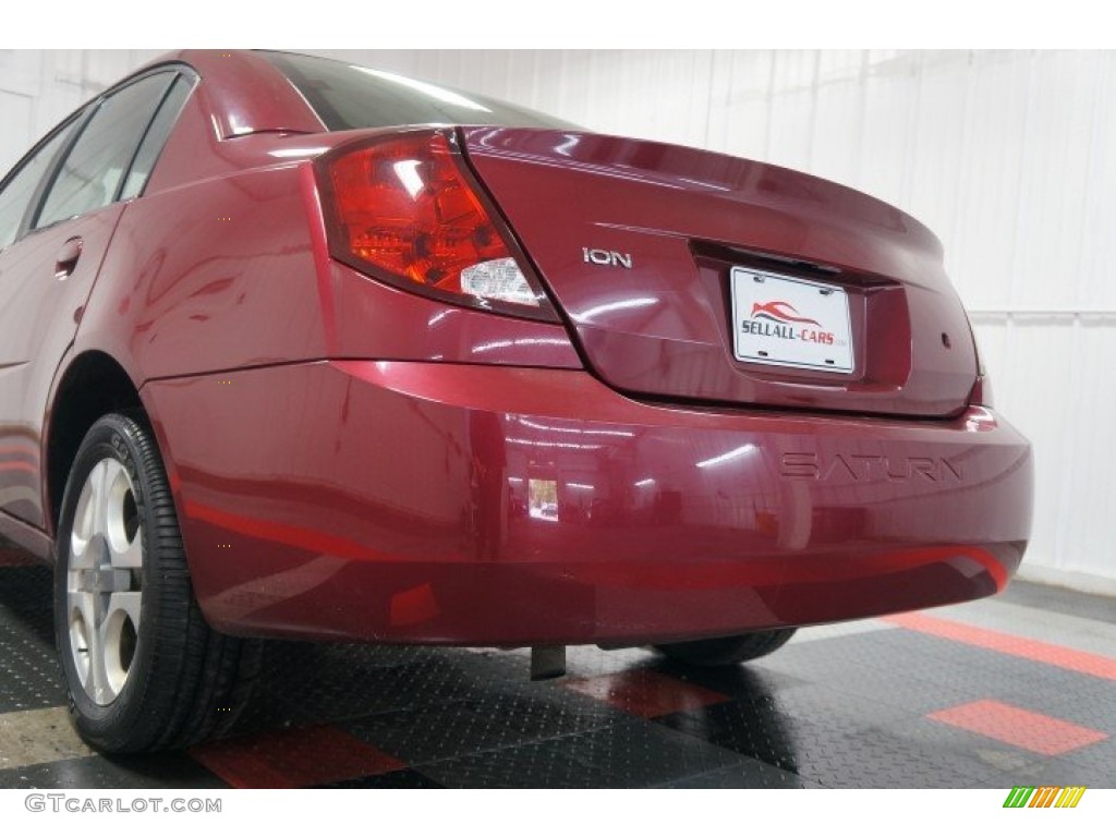 2004 ION 3 Sedan - Berry Red / Grey photo #47