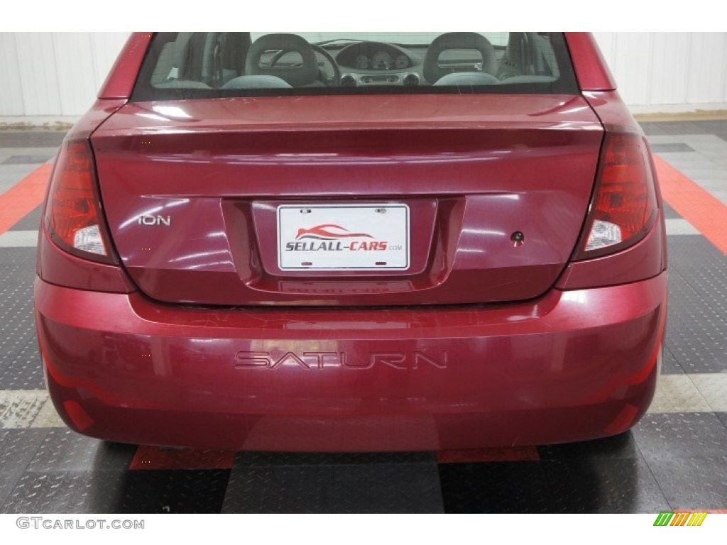 2004 ION 3 Sedan - Berry Red / Grey photo #49