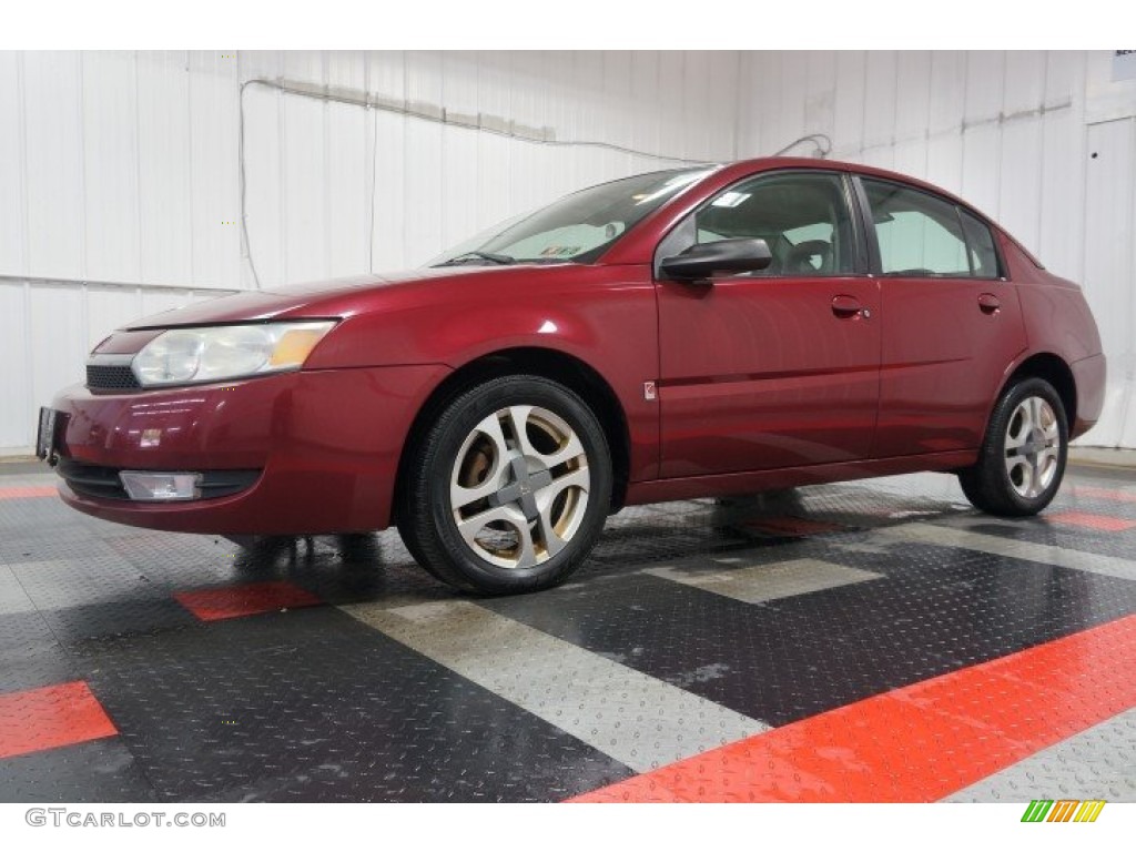 2004 ION 3 Sedan - Berry Red / Grey photo #65