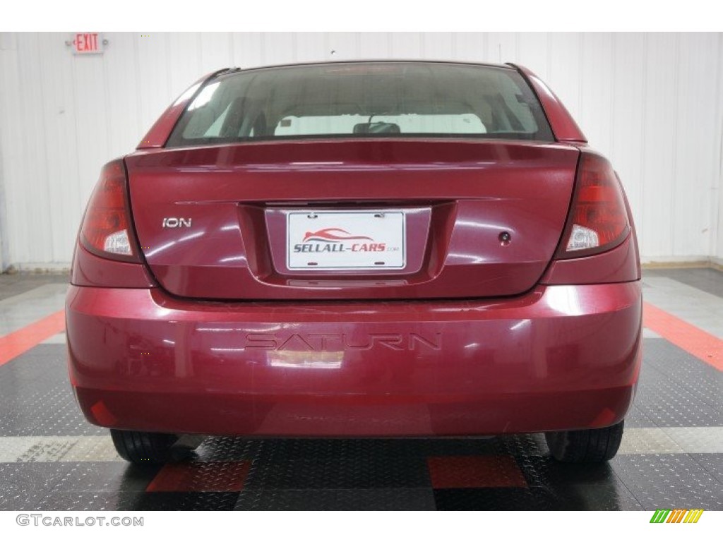 2004 ION 3 Sedan - Berry Red / Grey photo #72