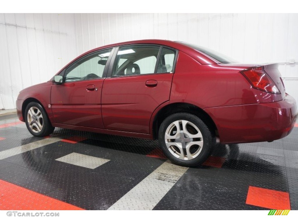 2004 ION 3 Sedan - Berry Red / Grey photo #74