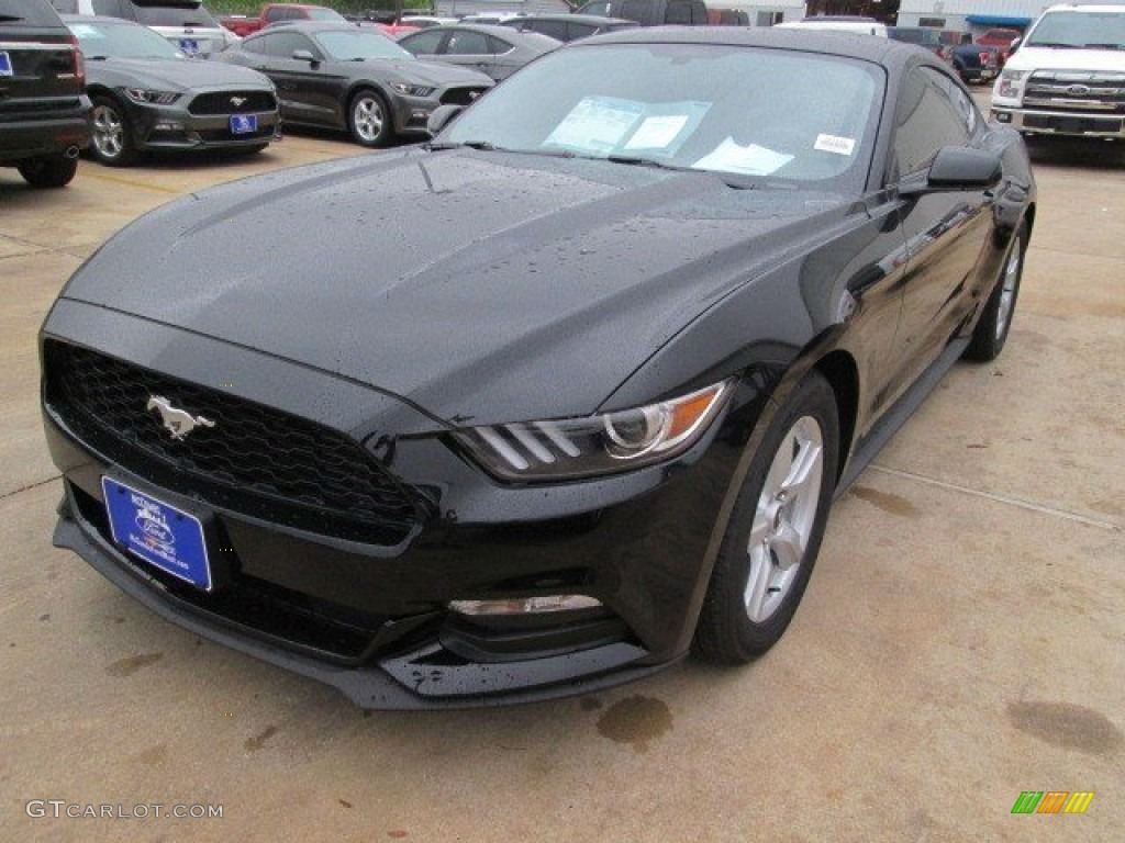 2015 Mustang V6 Coupe - Black / Ebony photo #1