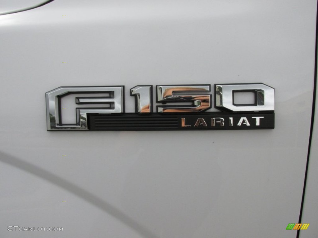 2015 F150 Lariat SuperCrew 4x4 - Oxford White / Black photo #14