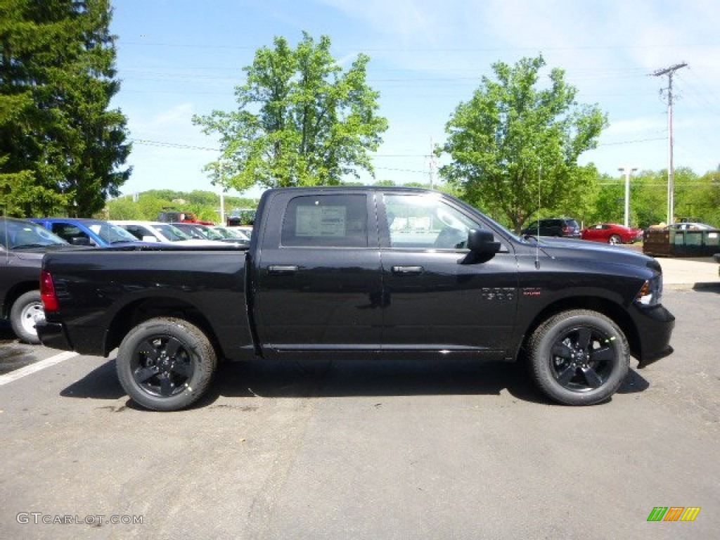 2015 1500 Express Crew Cab 4x4 - Brilliant Black Crystal Pearl / Black/Diesel Gray photo #8