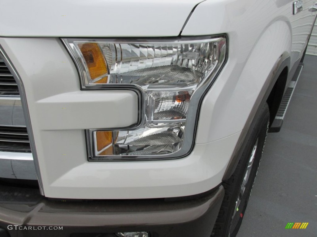 2015 F150 Lariat SuperCrew 4x4 - White Platinum Tricoat / Medium Light Camel photo #9