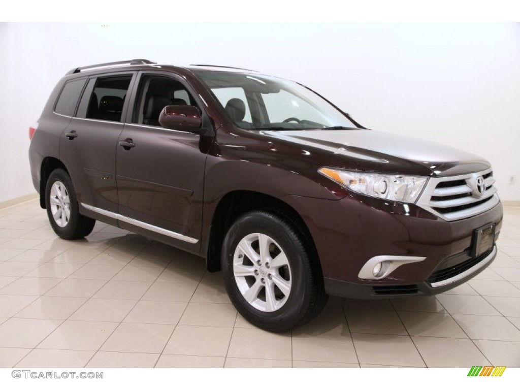 2012 Highlander SE 4WD - Sizzling Crimson Mica / Black photo #1