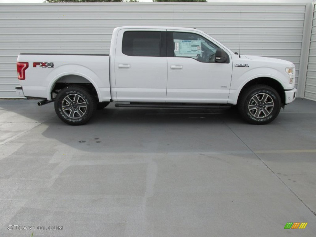 2015 F150 XLT SuperCrew 4x4 - Oxford White / Black photo #3