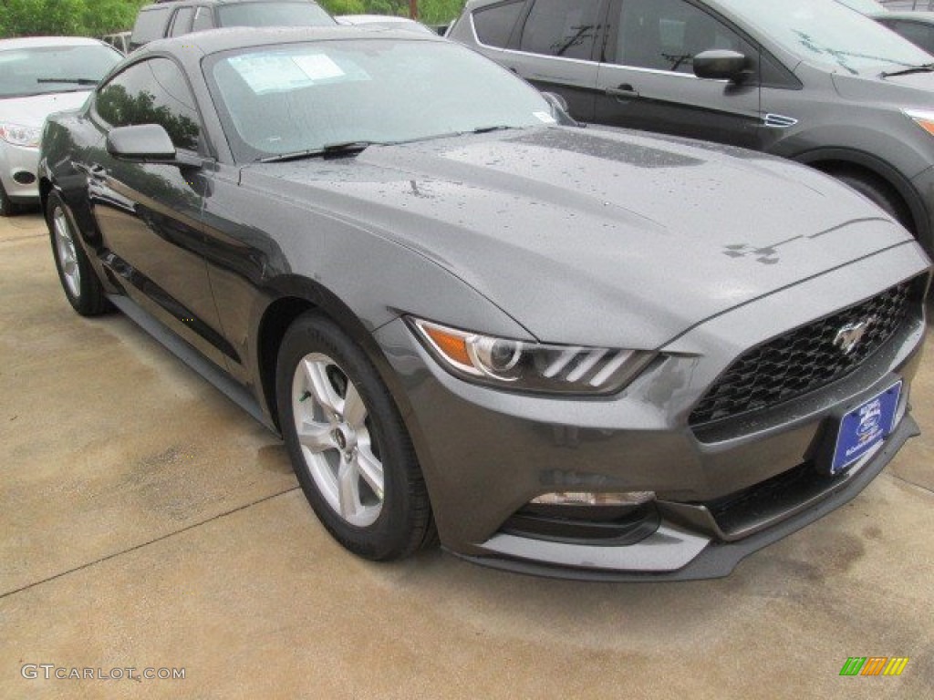 2015 Mustang V6 Coupe - Magnetic Metallic / Ebony photo #1