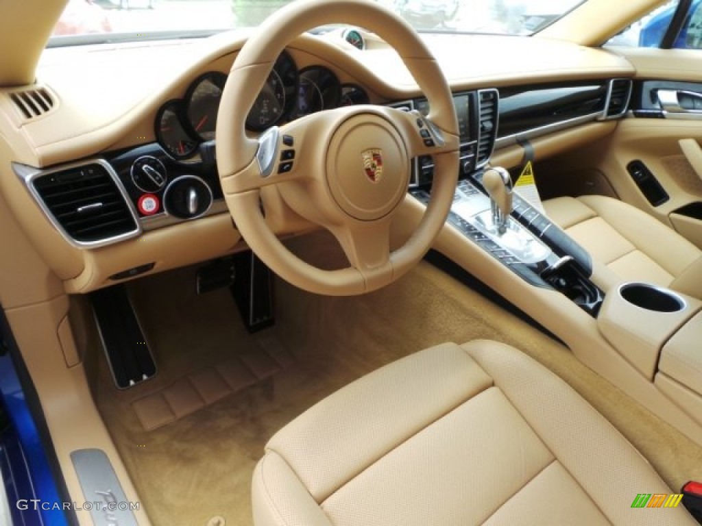 Luxor Beige Interior 2015 Porsche Panamera Standard Panamera Model Photo #103982779