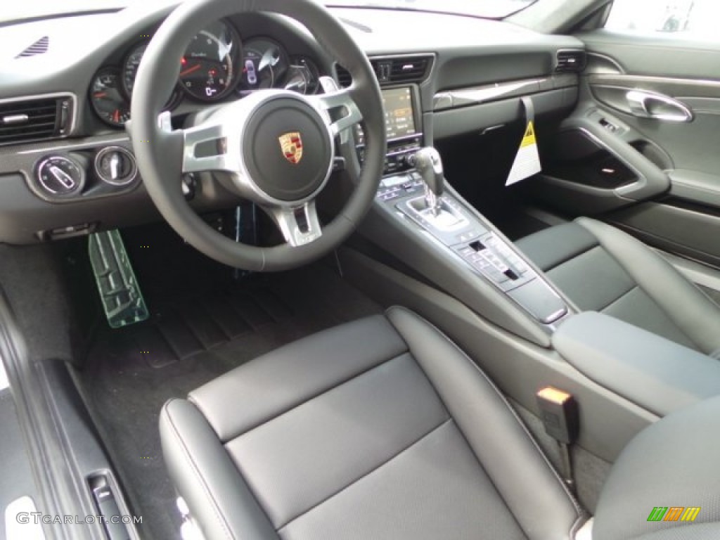 Black Interior 2015 Porsche 911 Turbo Coupe Photo #103986016