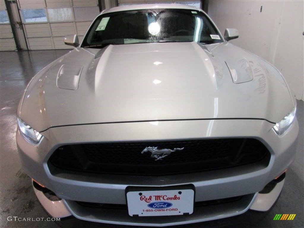2015 Mustang GT Premium Coupe - Ingot Silver Metallic / Ebony photo #2