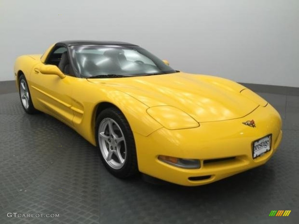 2000 Corvette Coupe - Millennium Yellow / Light Gray photo #1
