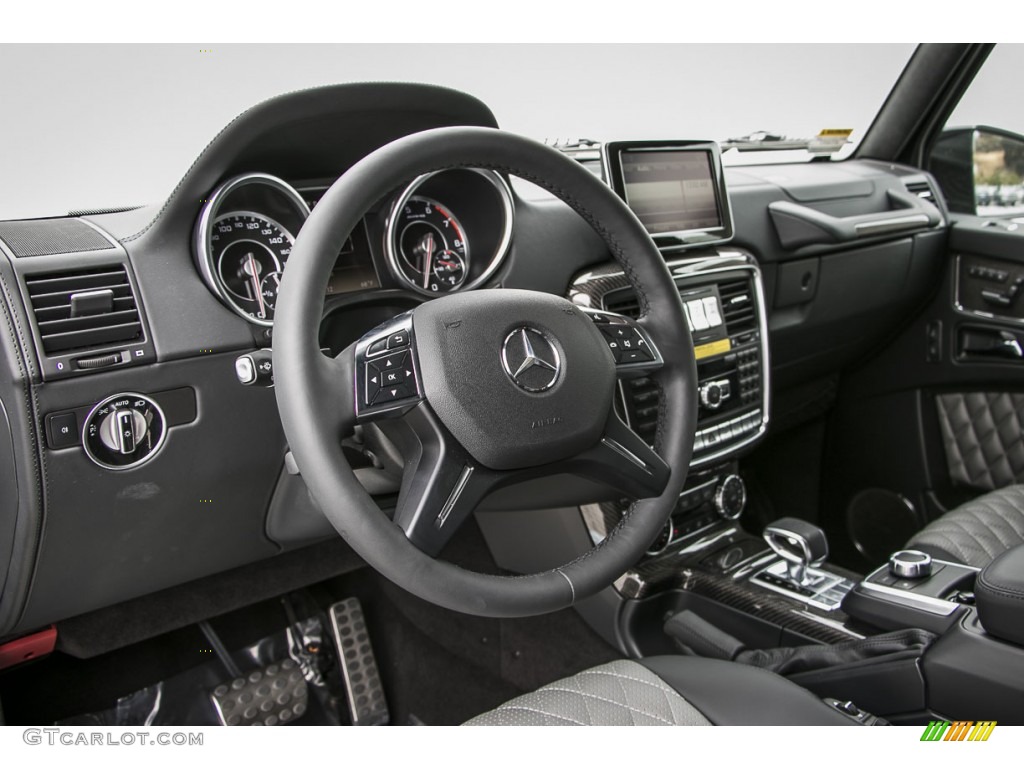 designo Titanium Pearl/Black Interior 2015 Mercedes-Benz G 63 AMG Photo #103991548