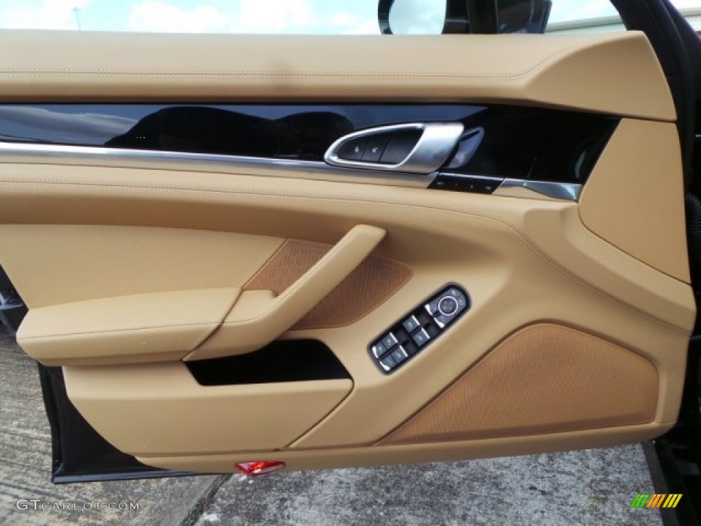2015 Porsche Panamera S E-Hybrid Luxor Beige Door Panel Photo #103992499