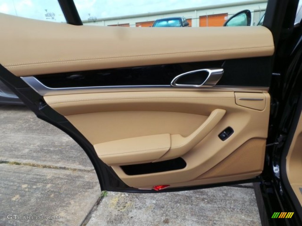 2015 Porsche Panamera S E-Hybrid Luxor Beige Door Panel Photo #103992844