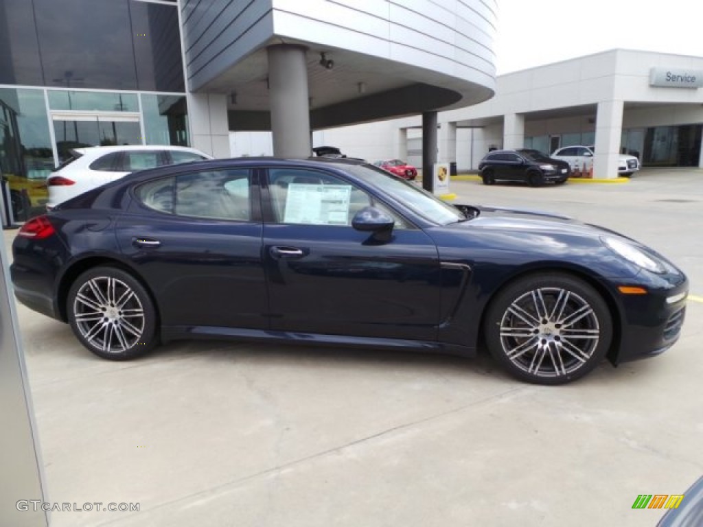 Dark Blue Metallic 2015 Porsche Panamera Standard Panamera Model Exterior Photo #103993861