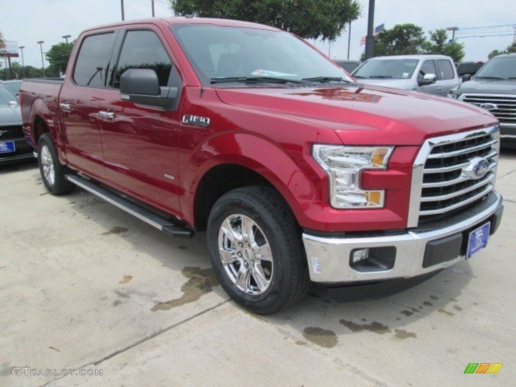2015 F150 XLT SuperCrew - Ruby Red Metallic / Medium Earth Gray photo #1
