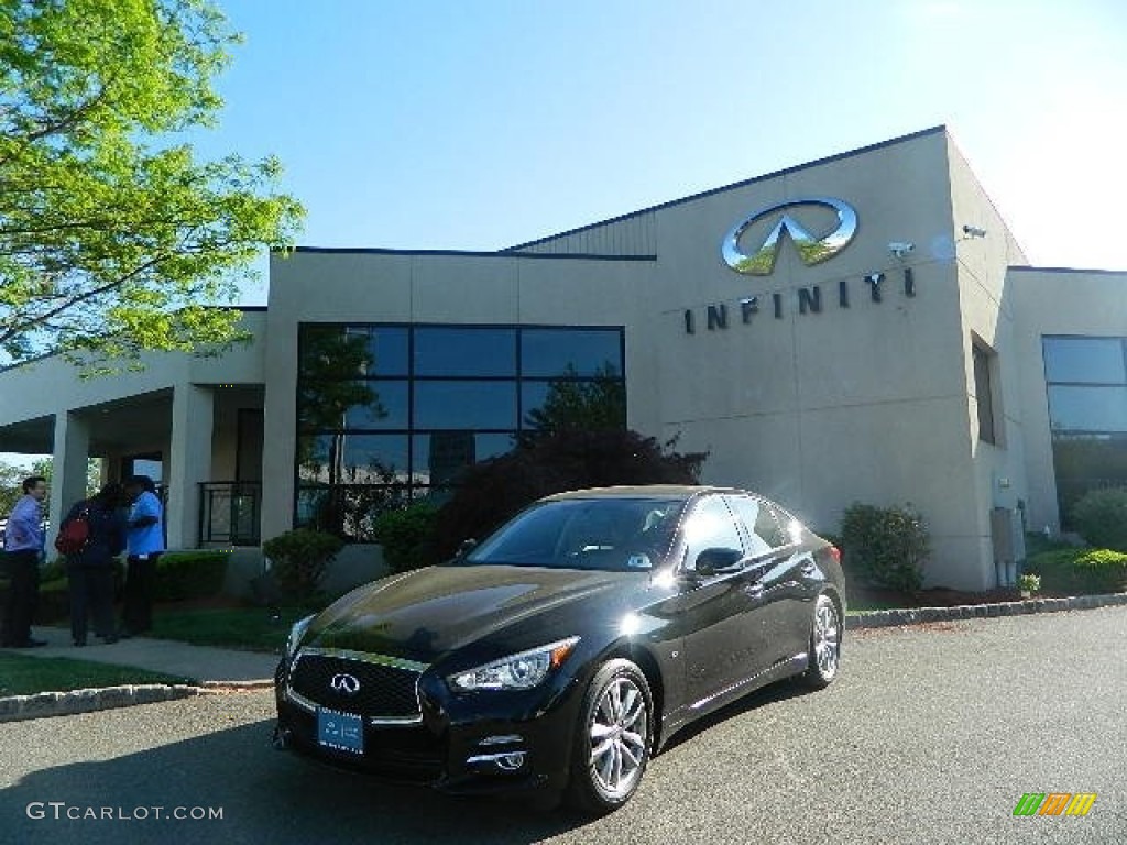 2014 Q 50 3.7 AWD - Black Obsidian / Graphite photo #1