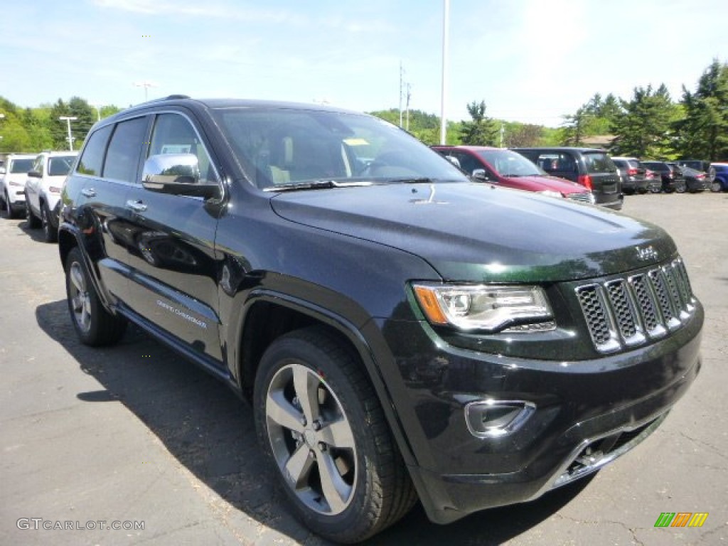 Black Forest Green Pearl 2015 Jeep Grand Cherokee Overland 4x4 Exterior Photo #103998334