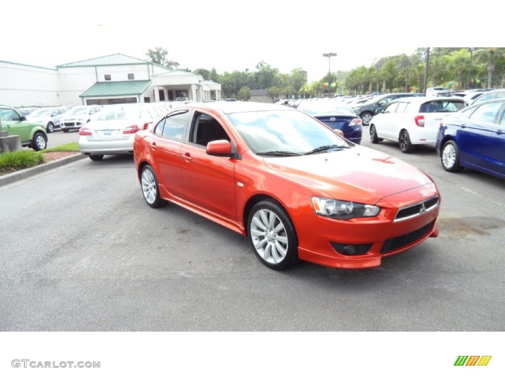 2009 Lancer GTS - Rally Red Pearl / Black photo #1