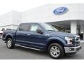 2015 Blue Jeans Metallic Ford F150 XLT SuperCrew  photo #1