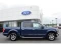 2015 Blue Jeans Metallic Ford F150 XLT SuperCrew  photo #2