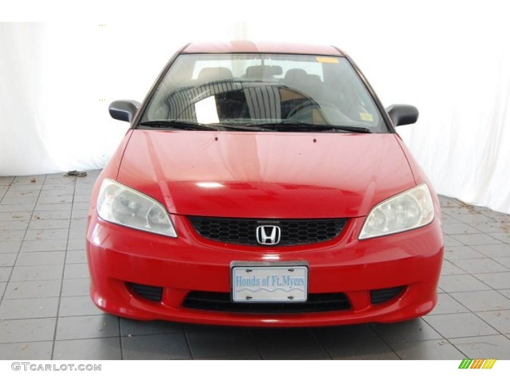 2004 Civic Value Package Coupe - Rally Red / Black photo #3