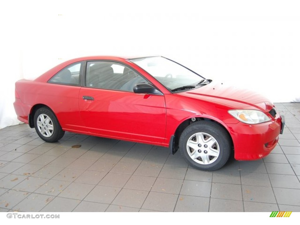 2004 Civic Value Package Coupe - Rally Red / Black photo #6