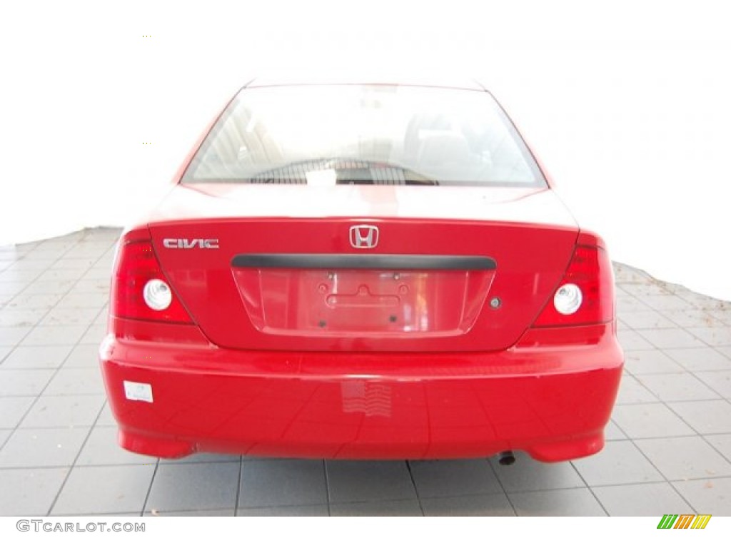 2004 Civic Value Package Coupe - Rally Red / Black photo #7