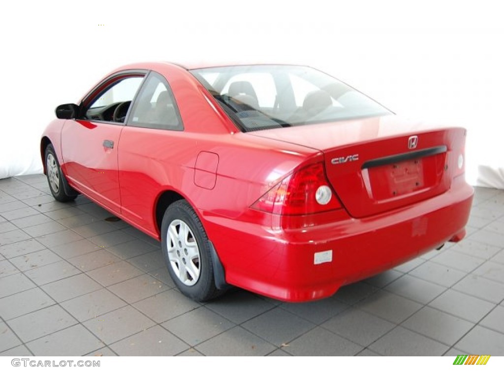 2004 Civic Value Package Coupe - Rally Red / Black photo #8