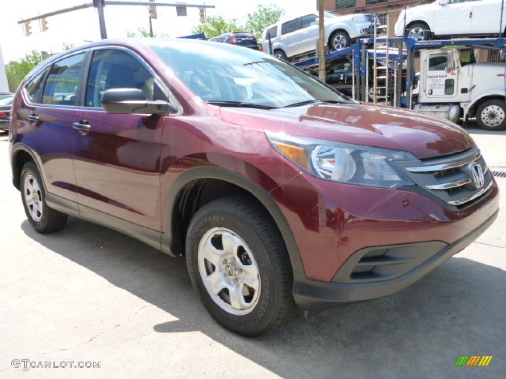 2012 CR-V LX 4WD - Basque Red Pearl II / Gray photo #3
