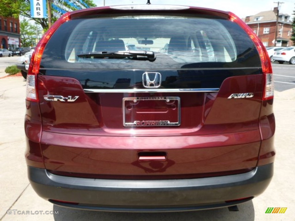 2012 CR-V LX 4WD - Basque Red Pearl II / Gray photo #11