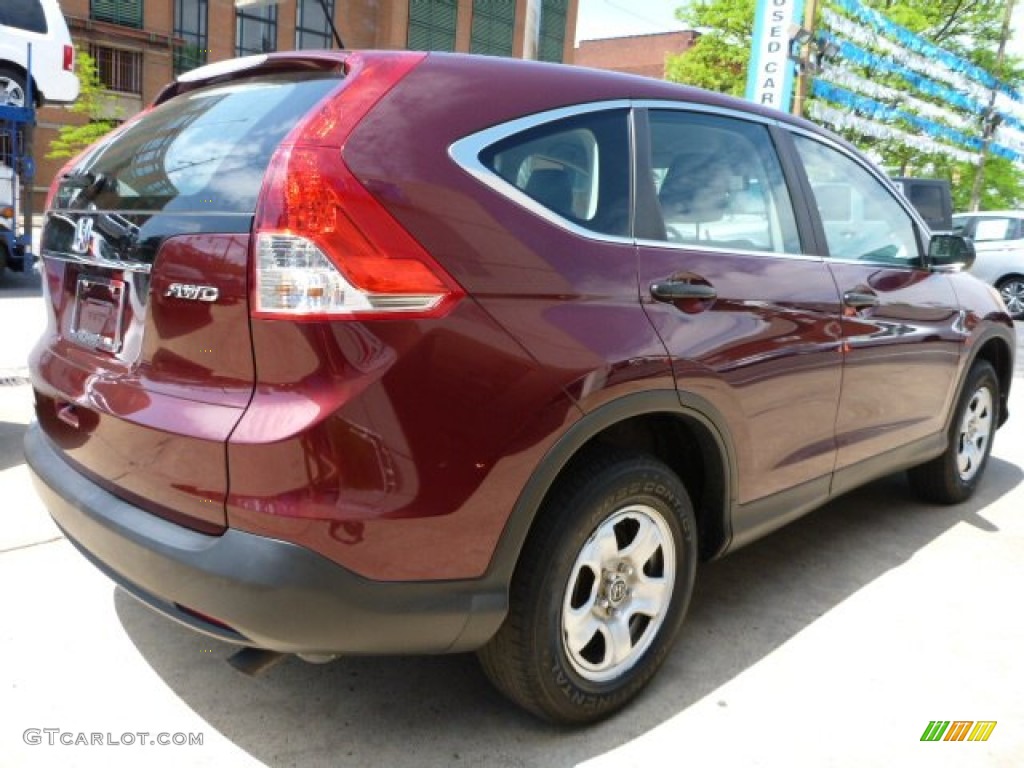 2012 CR-V LX 4WD - Basque Red Pearl II / Gray photo #13