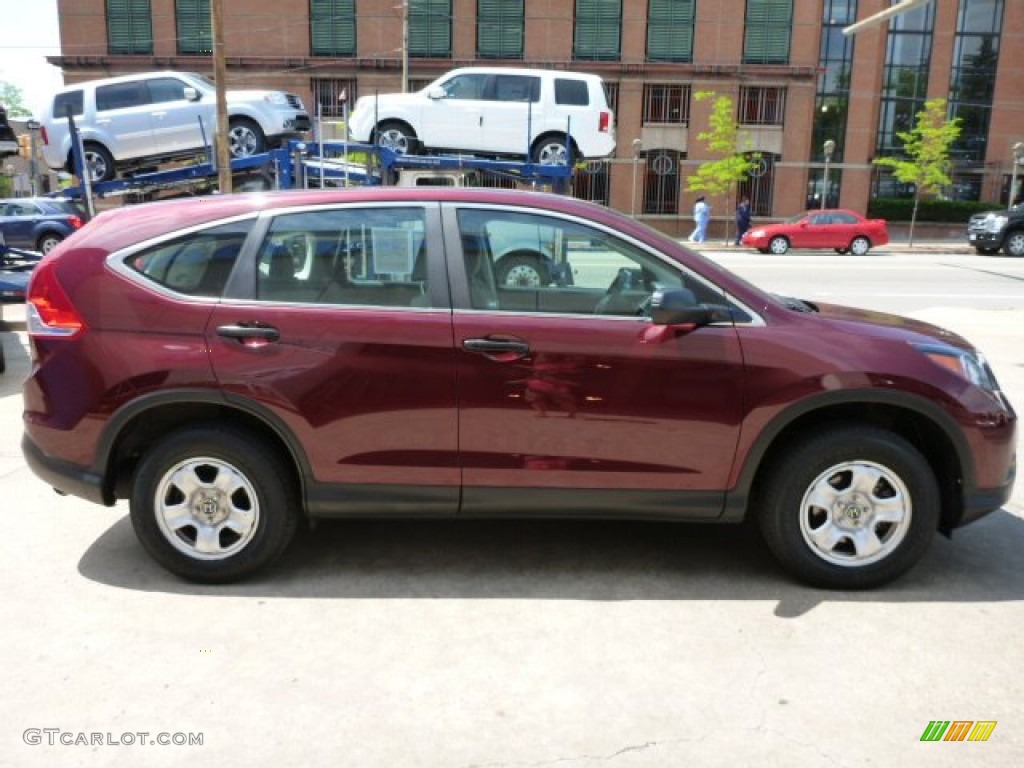 2012 CR-V LX 4WD - Basque Red Pearl II / Gray photo #14