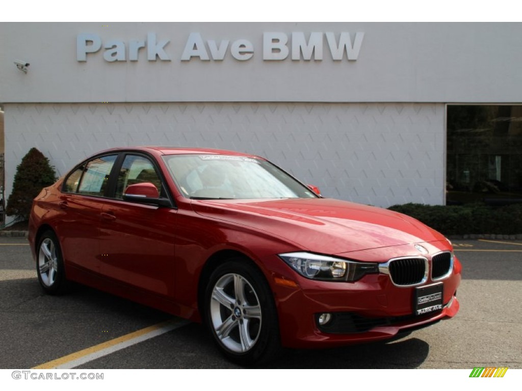 2013 3 Series 328i xDrive Sedan - Melbourne Red Metallic / Venetian Beige photo #1