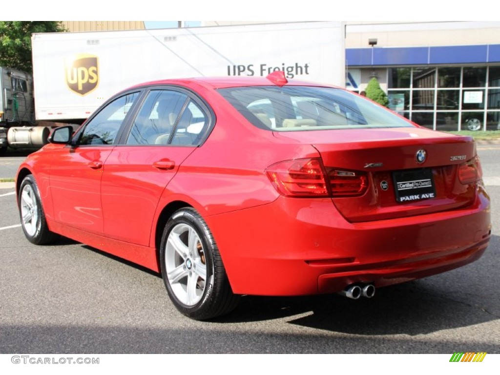 2013 3 Series 328i xDrive Sedan - Melbourne Red Metallic / Venetian Beige photo #5