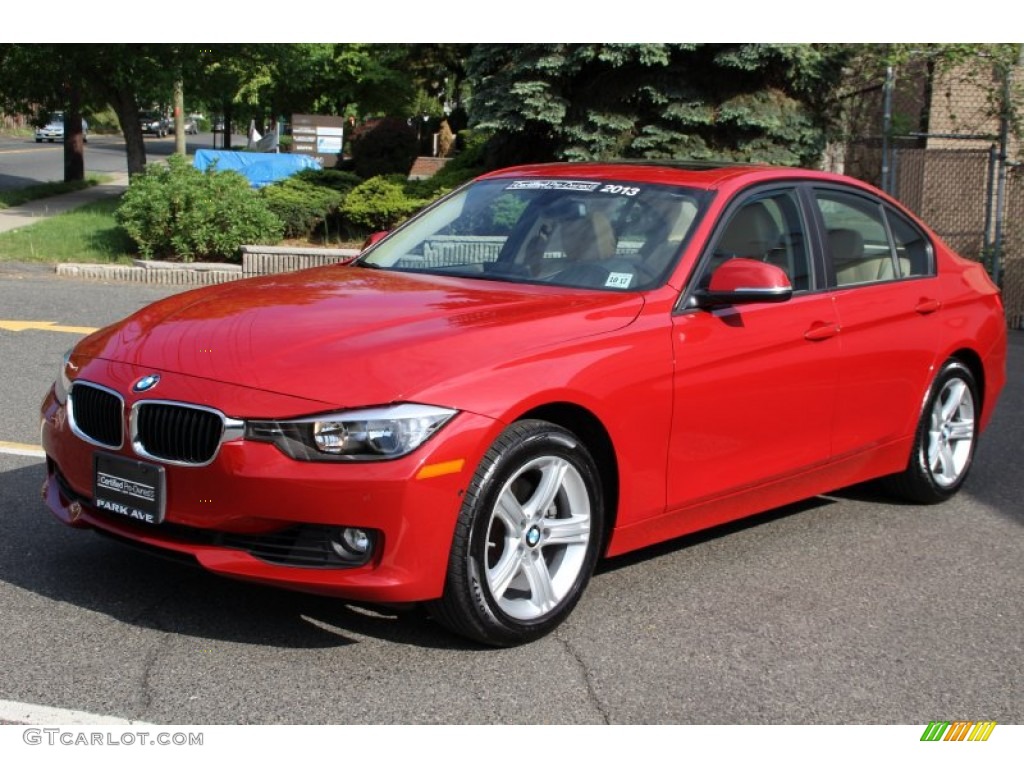 2013 3 Series 328i xDrive Sedan - Melbourne Red Metallic / Venetian Beige photo #7