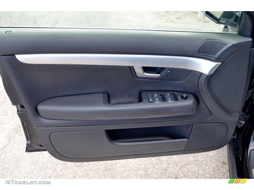 2006 Audi A4 2.0T quattro Sedan Ebony Door Panel Photo #104021743