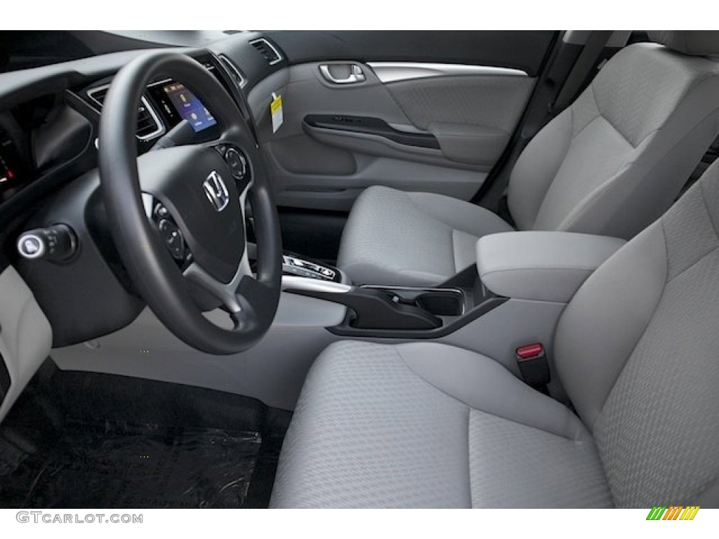 2015 Civic EX Sedan - Crystal Black Pearl / Gray photo #9