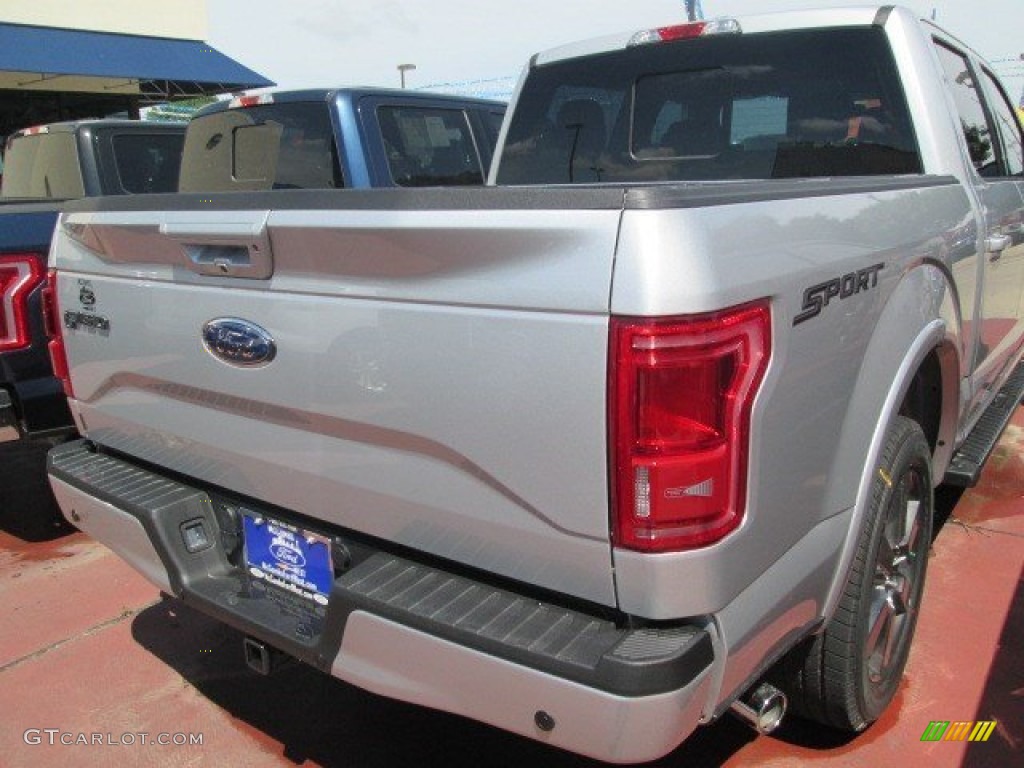 2015 F150 Lariat SuperCrew - Ingot Silver Metallic / Black photo #19