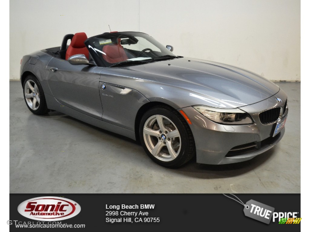 2012 Z4 sDrive28i - Space Gray Metallic / Coral Red photo #1