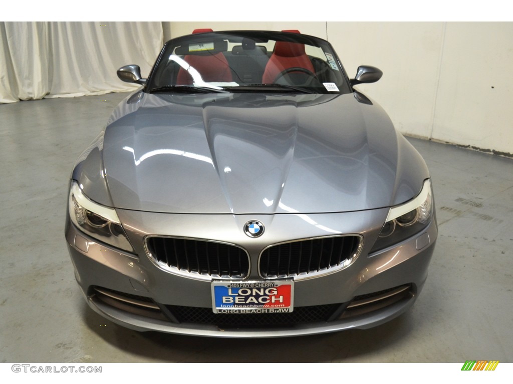2012 Z4 sDrive28i - Space Gray Metallic / Coral Red photo #4