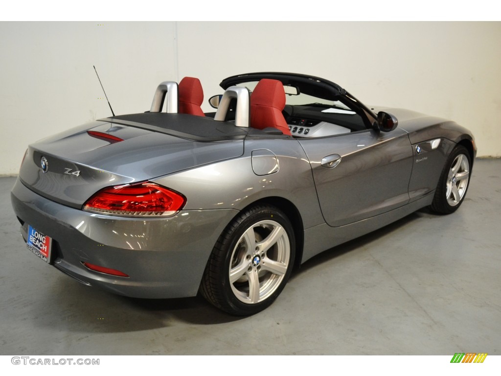 2012 Z4 sDrive28i - Space Gray Metallic / Coral Red photo #5