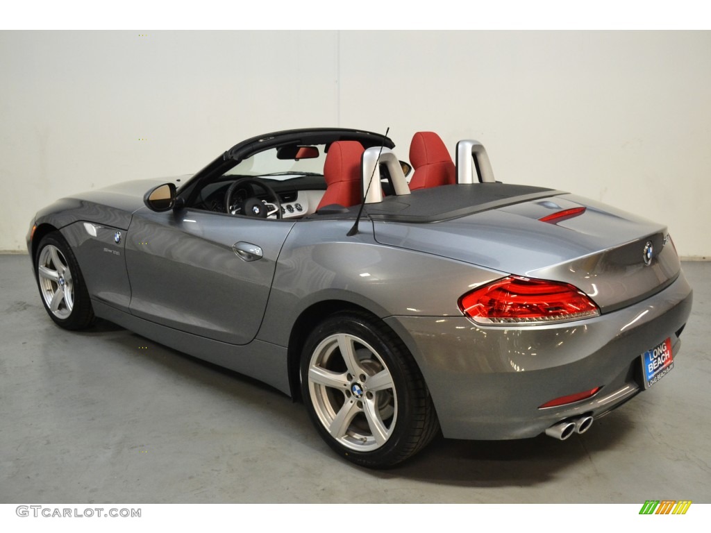 2012 Z4 sDrive28i - Space Gray Metallic / Coral Red photo #6