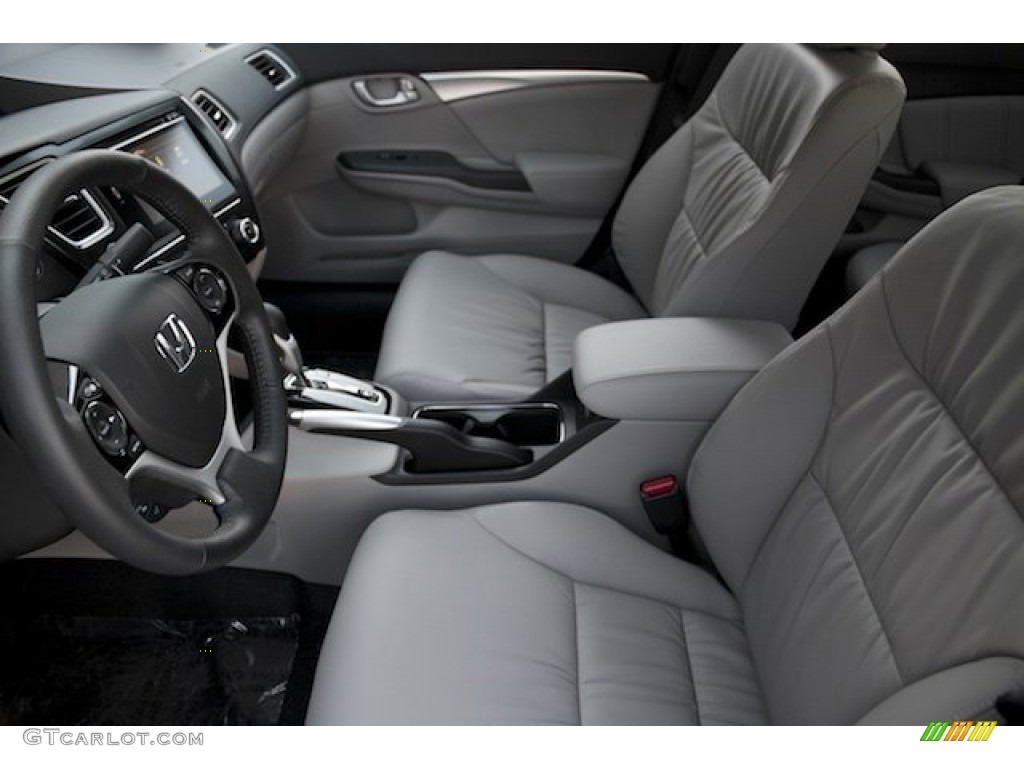 2015 Civic Hybrid-L Sedan - Crystal Black Pearl / Gray photo #9