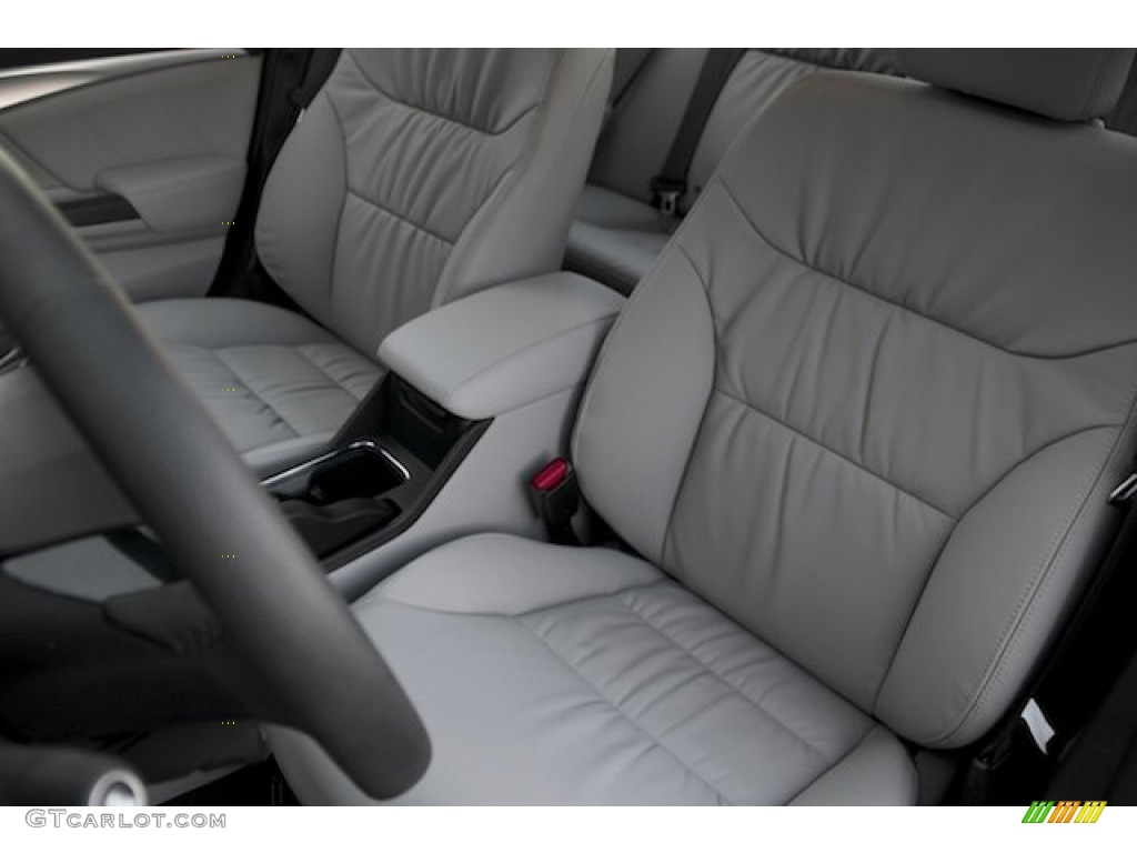 2015 Civic Hybrid-L Sedan - Crystal Black Pearl / Gray photo #12