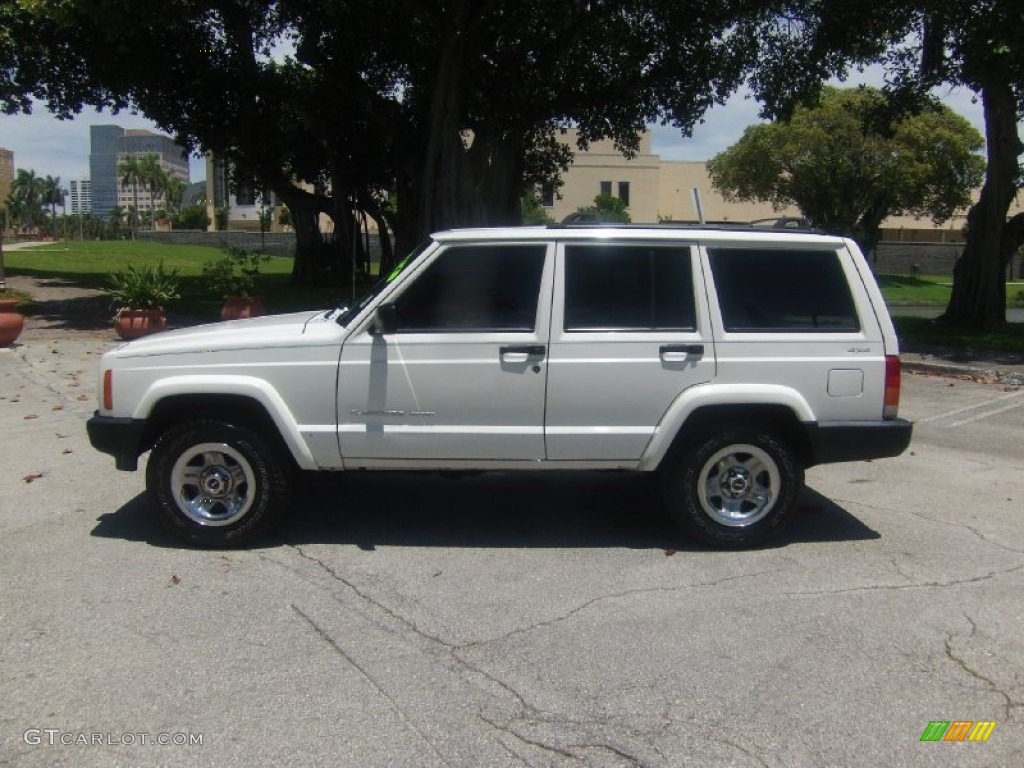 2001 Cherokee Sport 4x4 - Stone White / Agate photo #2