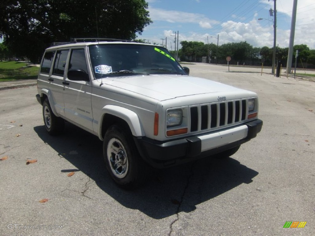 2001 Cherokee Sport 4x4 - Stone White / Agate photo #6