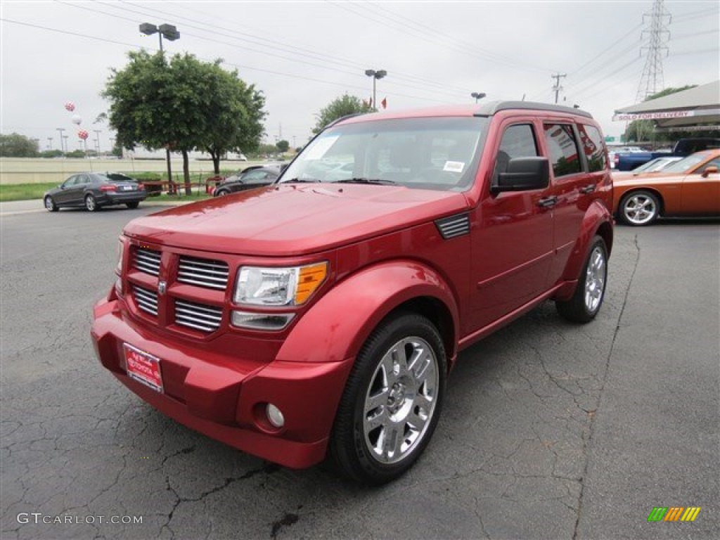 2010 Nitro SXT - Inferno Red Crystal Pearl / Dark Slate Gray/Light Slate Gray photo #3